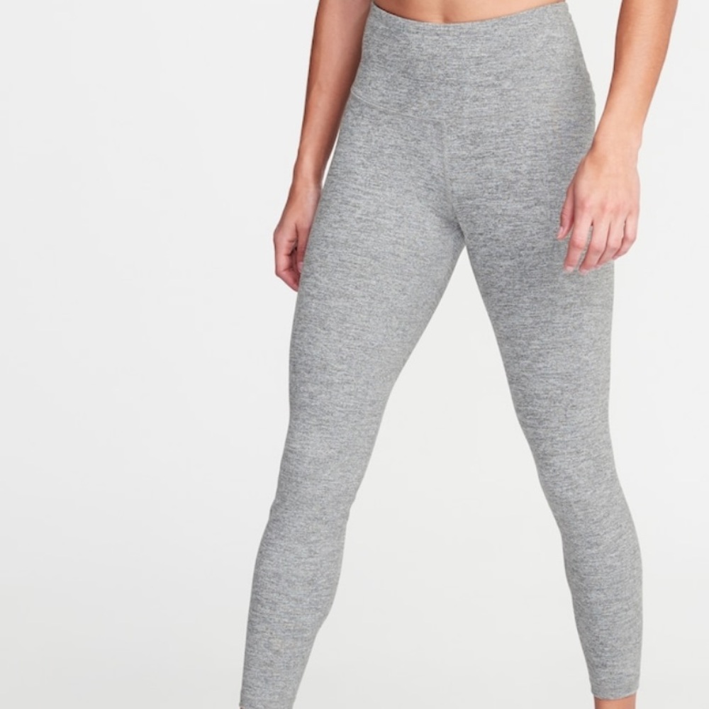 Old Navy High Waist Light Gray Active Leggings